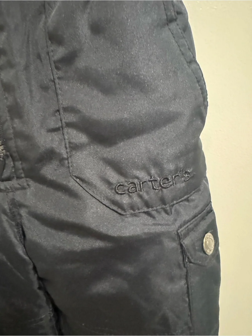 Carter's Gray and Black Insulated Snow Overalls